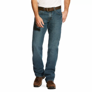 Ariat Men's Stretch Fit Low-Rise Rebar M4 Relaxed DuraStretch Basic Bootcut Work Jeans